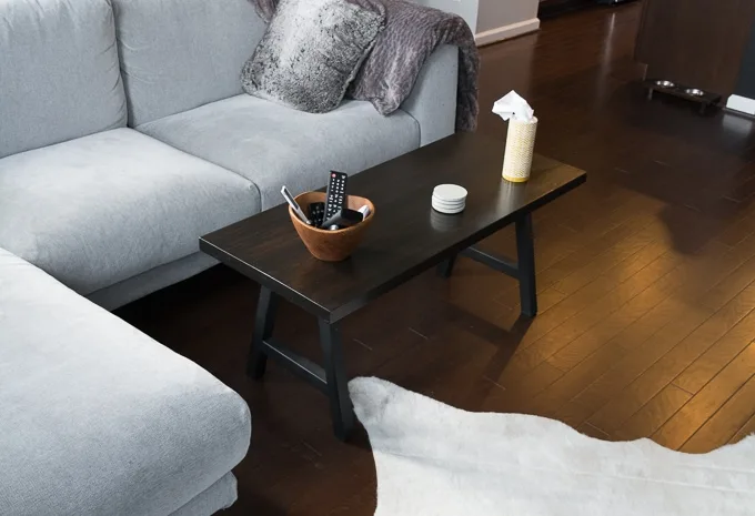 coffee table in a living room
