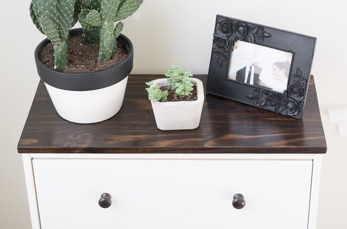 Add a Stained Wood Top to an Ikea Rast