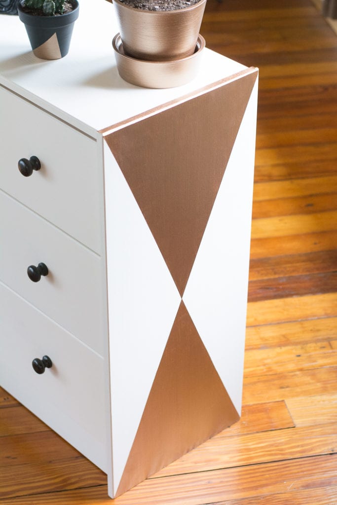 painted Ikea rast dresser