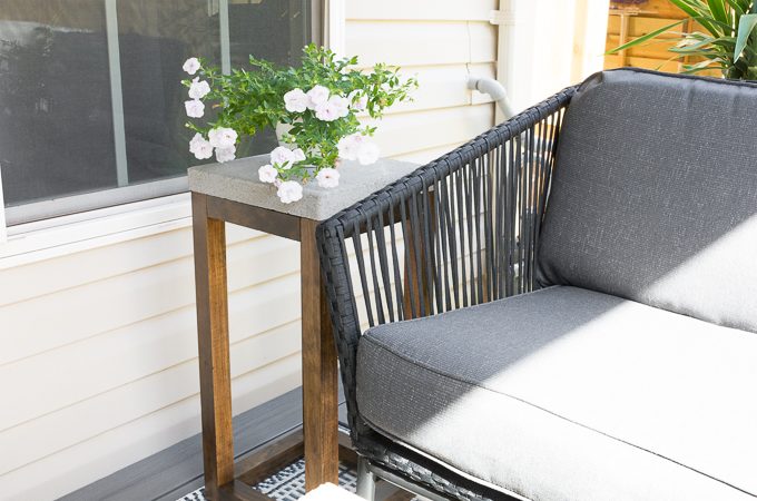 concrete paver outdoor side table