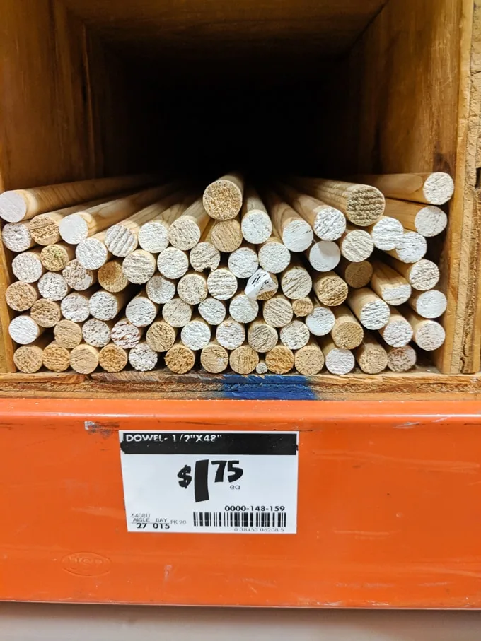 dowel for plant stakes