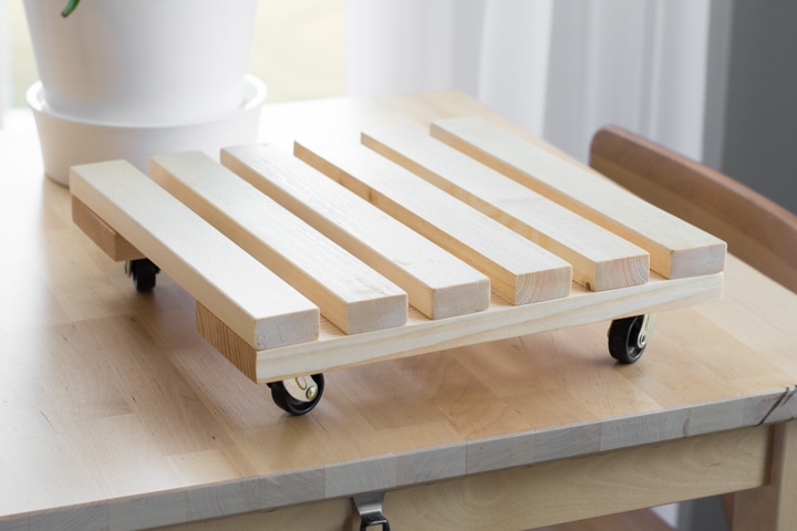 DIY rolling plant caddy