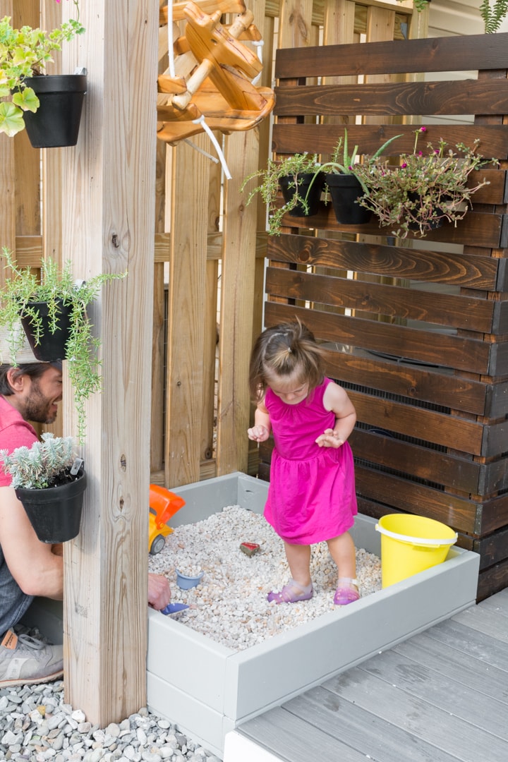 DIY Sandbox or Gravel Pit Play Area