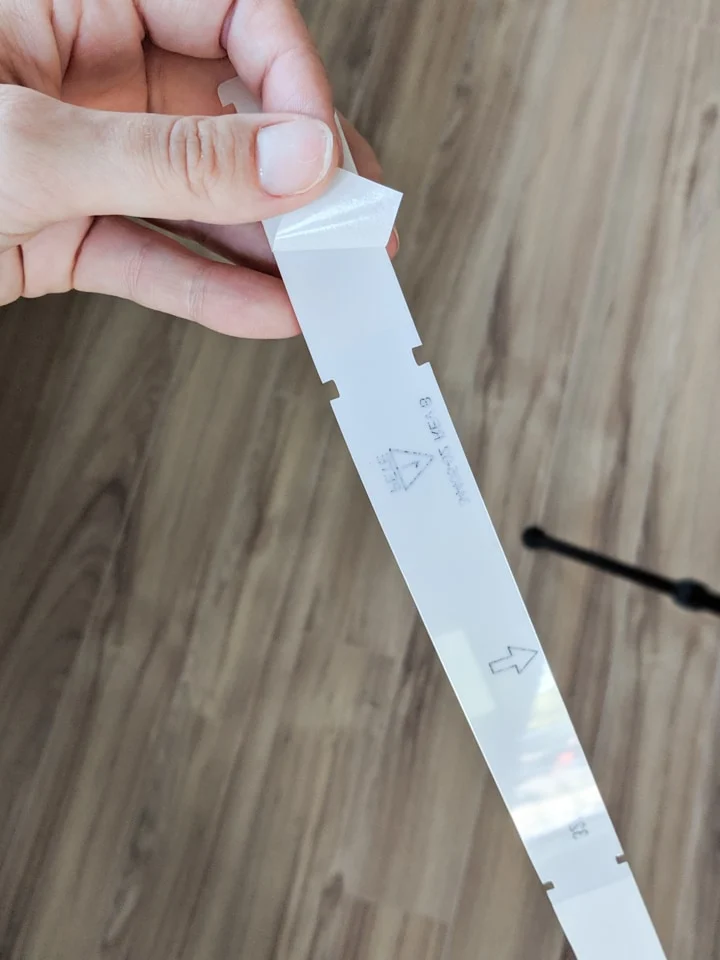 removing the sticky backing