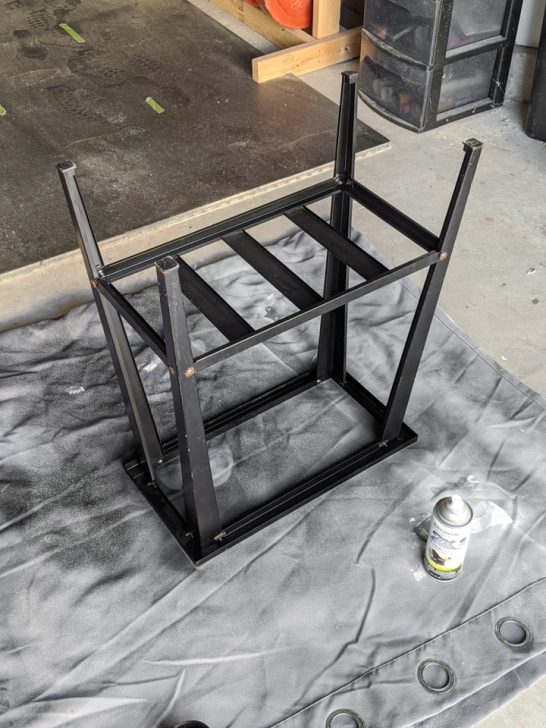 How to Spray Paint Metal & Drill Holes in Metal When Upcycling Furniture