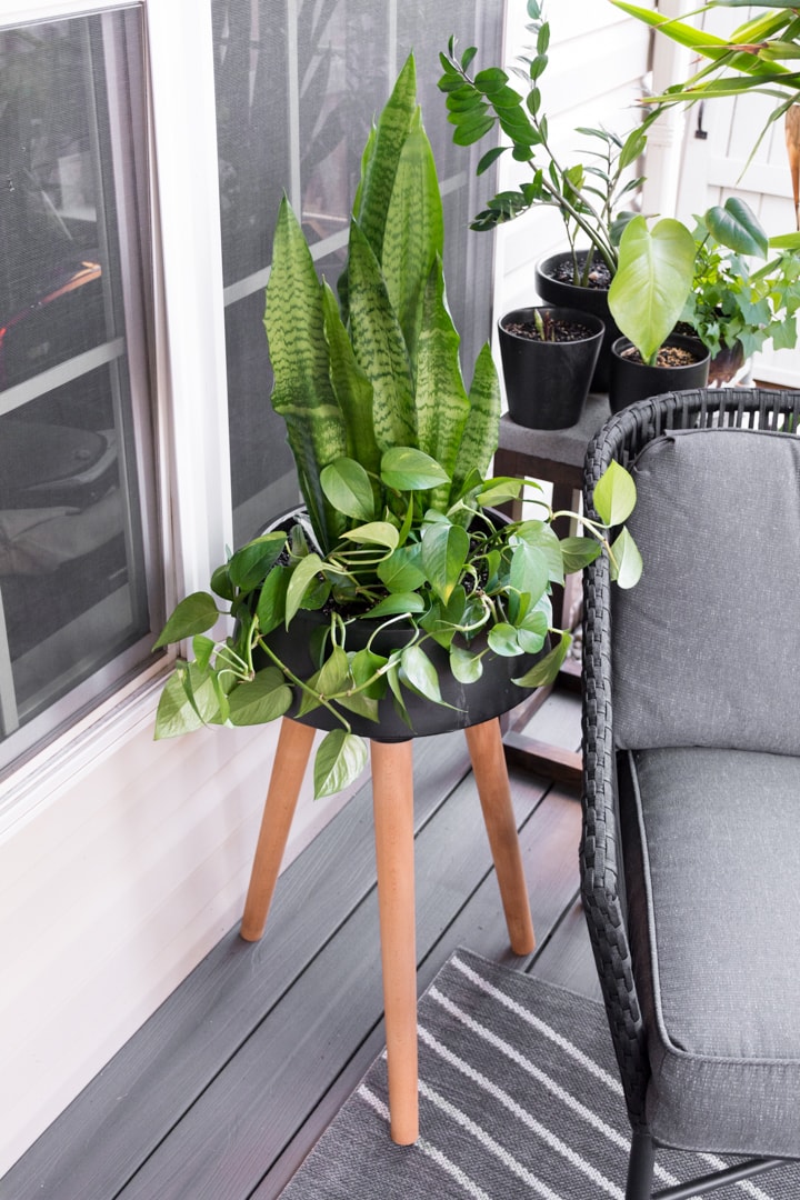 How to Use an Indoor Planter Outdoors: Drilling Holes and Sealing Wood!