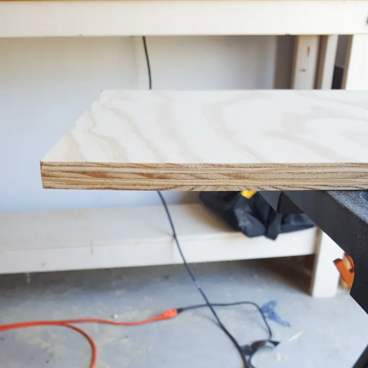 unfinished plywood edge