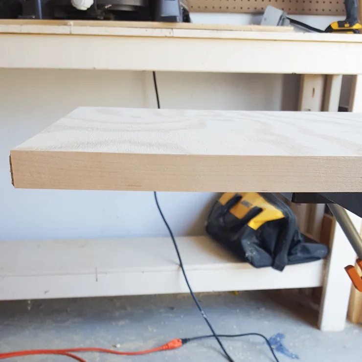 iron-on veneer edge banding applied to wood to finish plywood edges for painting