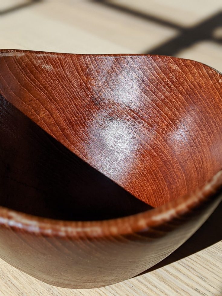How to restore a wooden bowl Bringing luster back to a teak bowl!