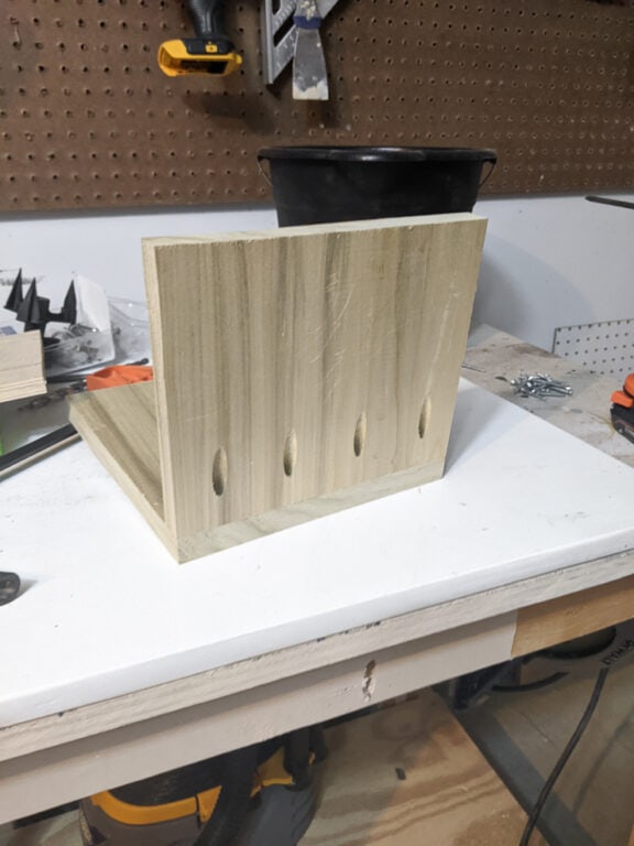 Check out my free modern wooden doll high chair plans!