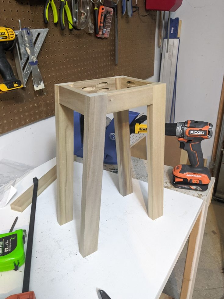 Check out my free modern wooden doll high chair plans!