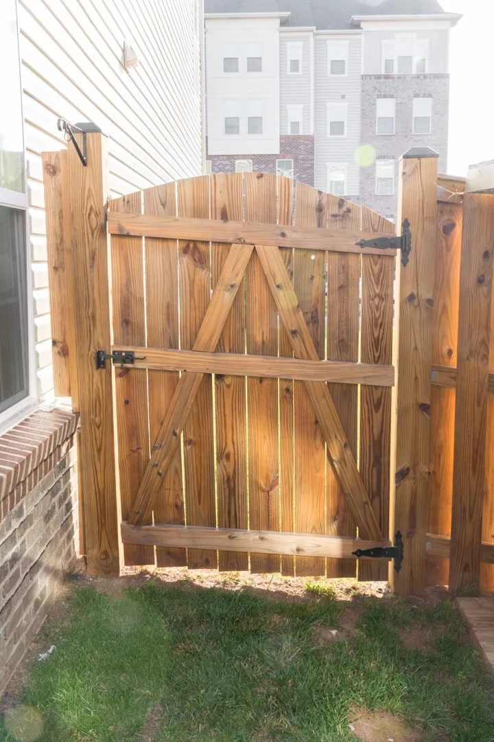 stained wooden fence