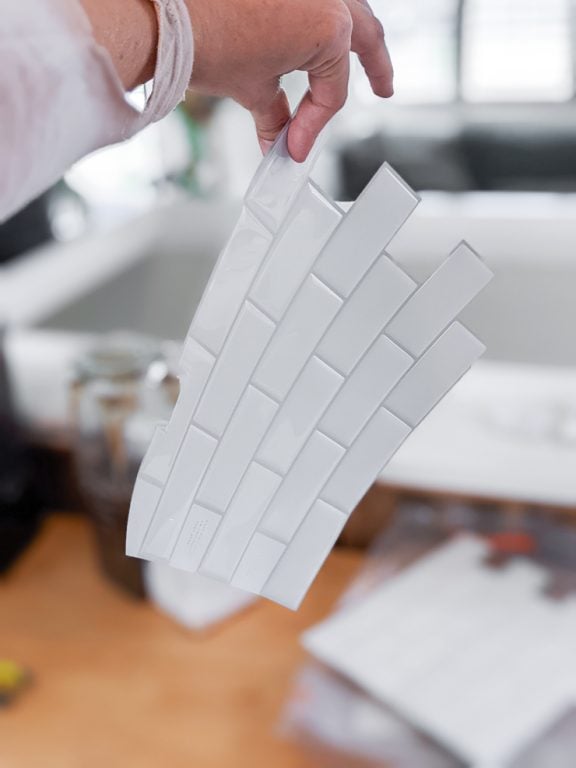 An honest peel and stick subway tile backsplash review!
