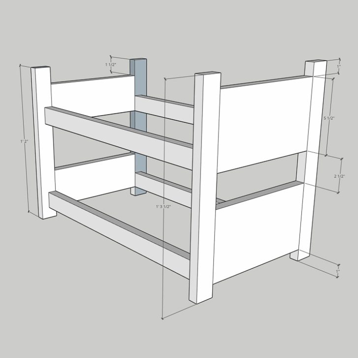 Simple, free plans for easy, DIY 18" doll bunk beds!