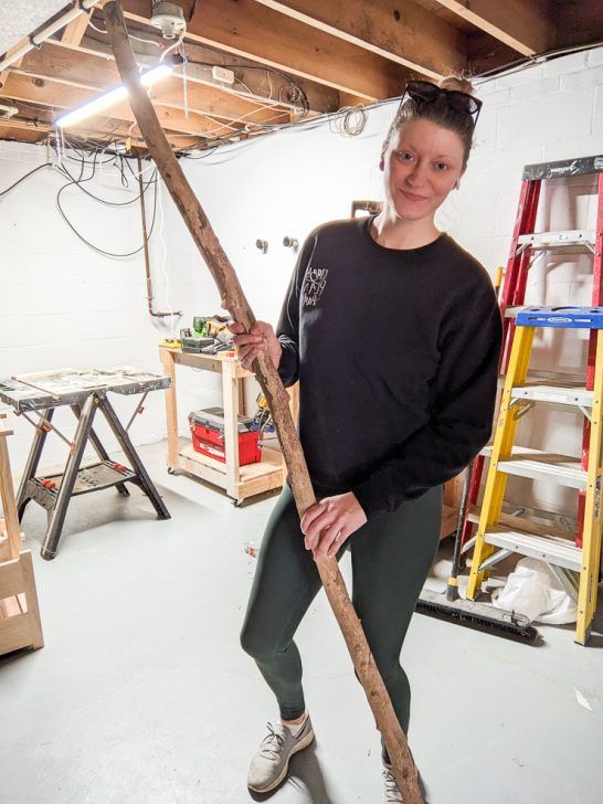 See how I made a DIY tree branch plant hanger!