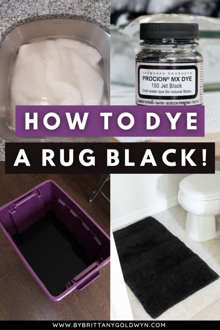 How to dye a rug black using Procion dye powder!