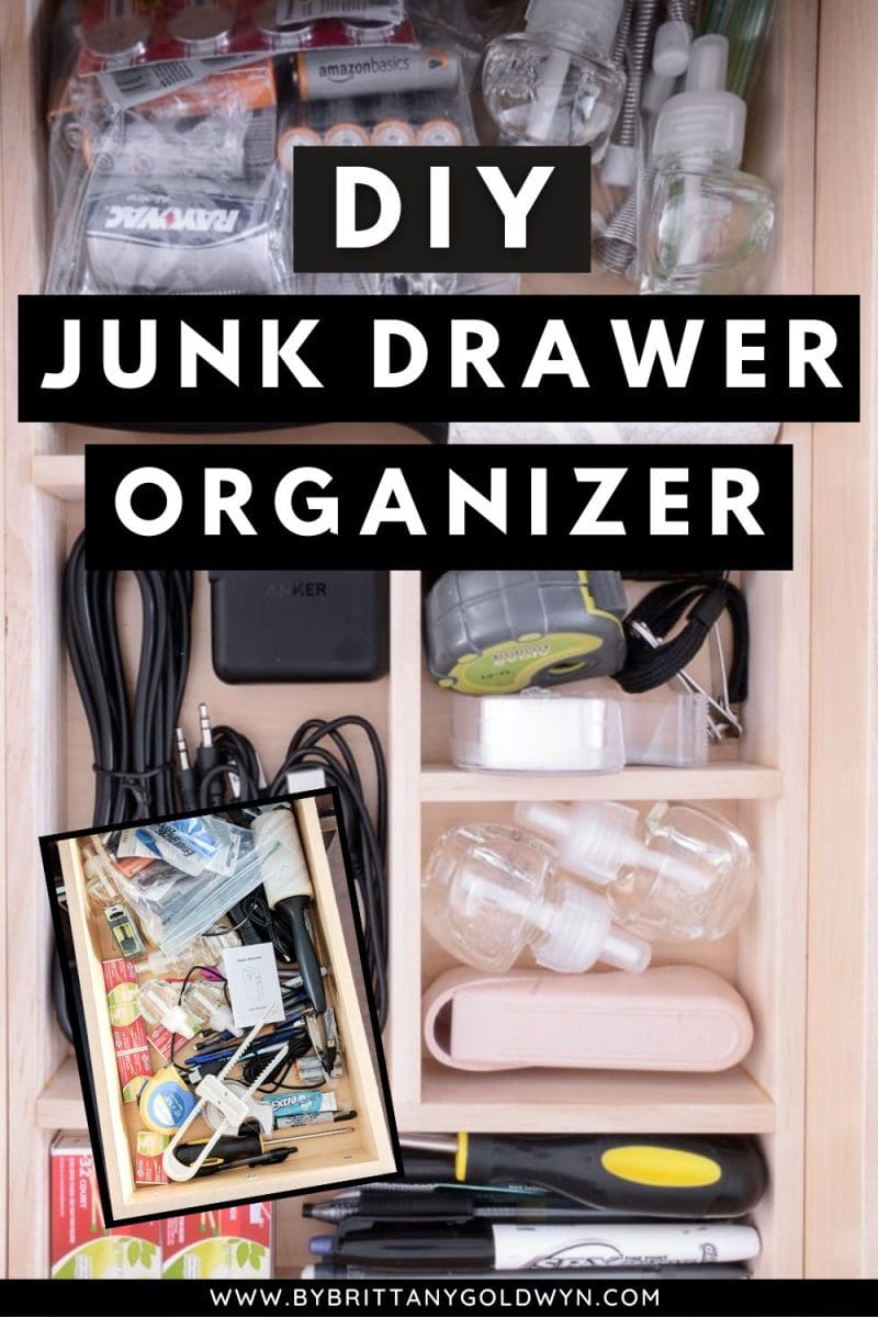 Organize your junk drawer with my DIY junk drawer organizer!