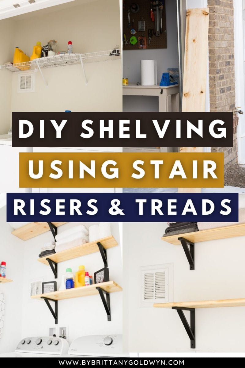 DIY Stair Tread Shelves, the Perfect Cheap Storage Solution!