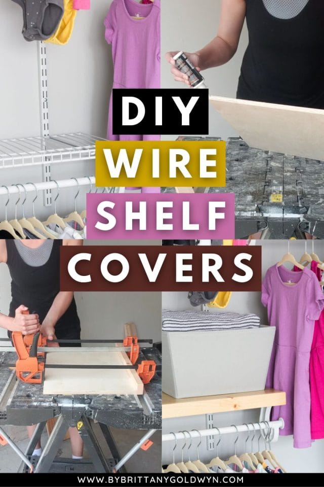 How to cover wire shelves with wood...the easy DIY way!