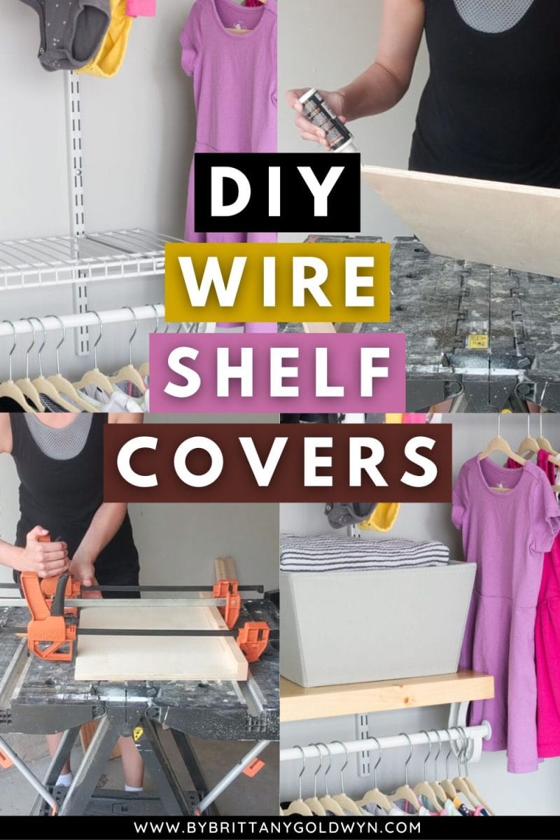How to cover wire shelves with wood...the easy DIY way!