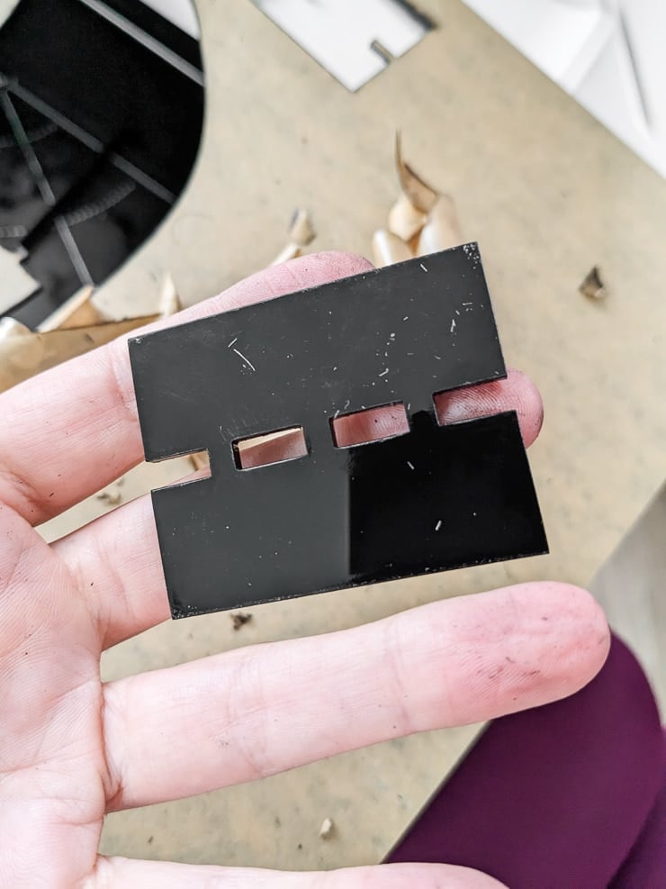 black acrylic base