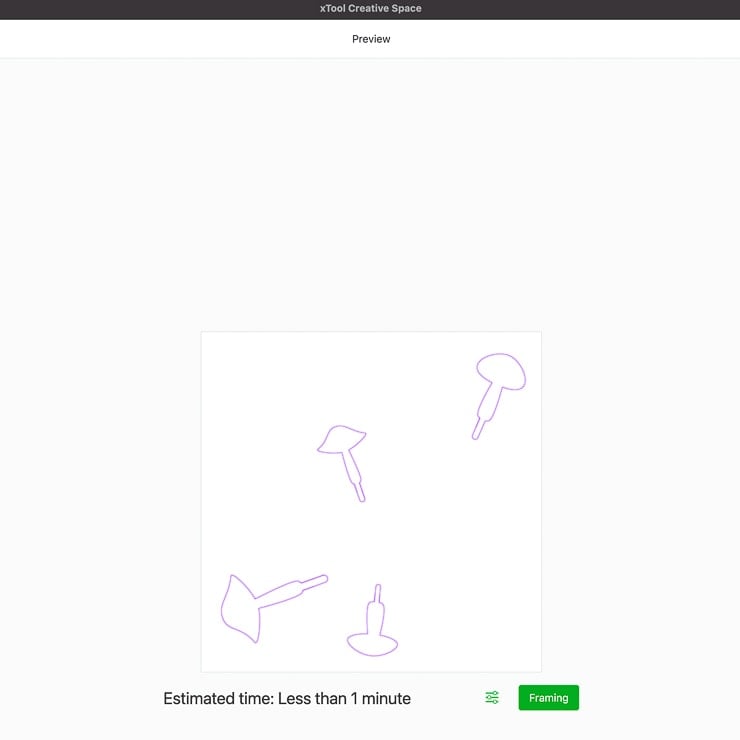positioning items on xtool creative space