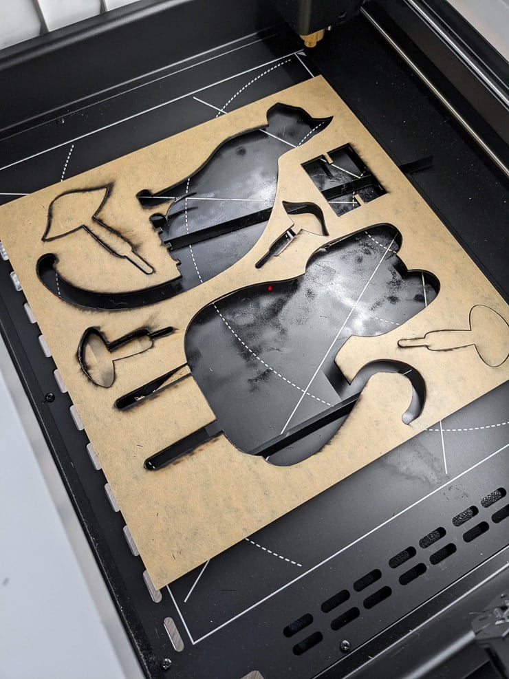cutting acrylic on an xtool m1