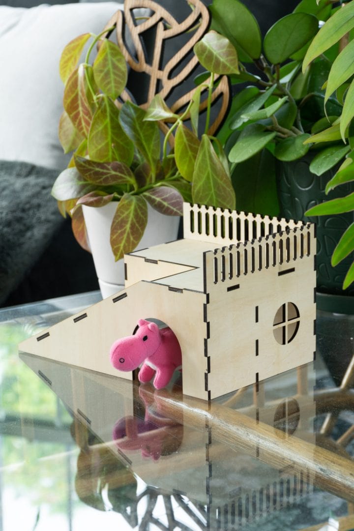 5 laser cutter hidey houses in different sizes for all small animals!