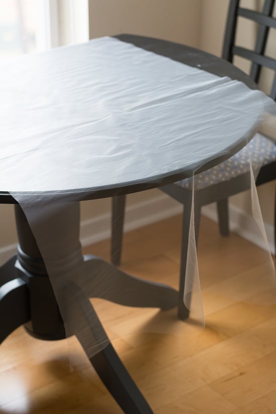 tulle fabric on a table