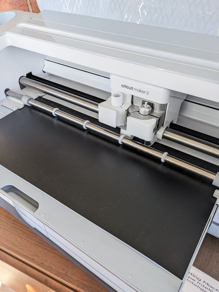completing a test cut on a Cricut