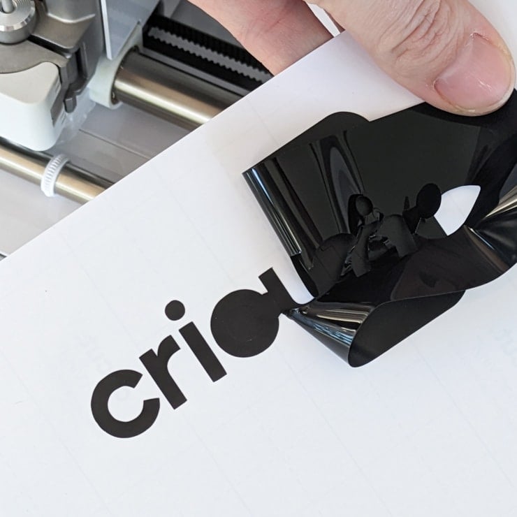 completing a test cut on a Cricut