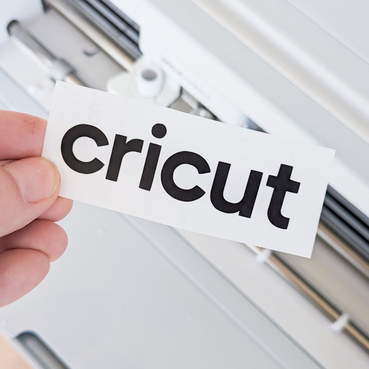 completing a test cut on a Cricut