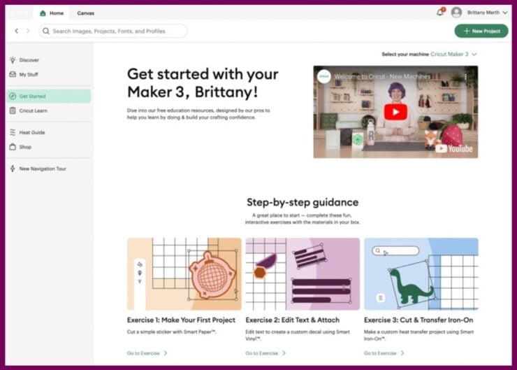 Screenshot of Cricut's Design Space
