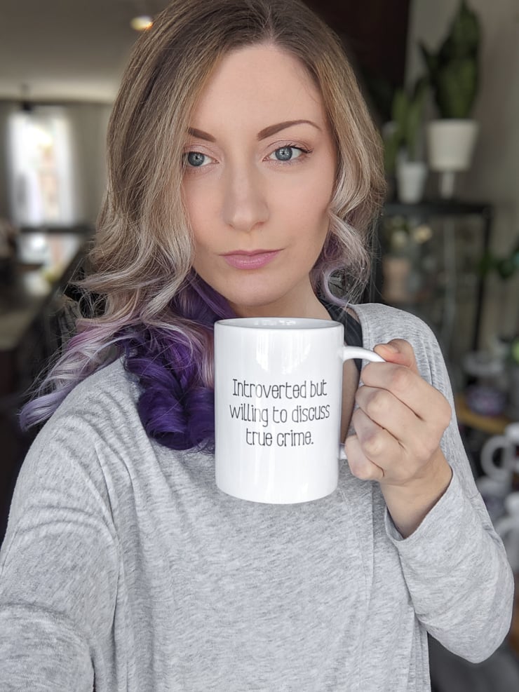 woman holding a mug
