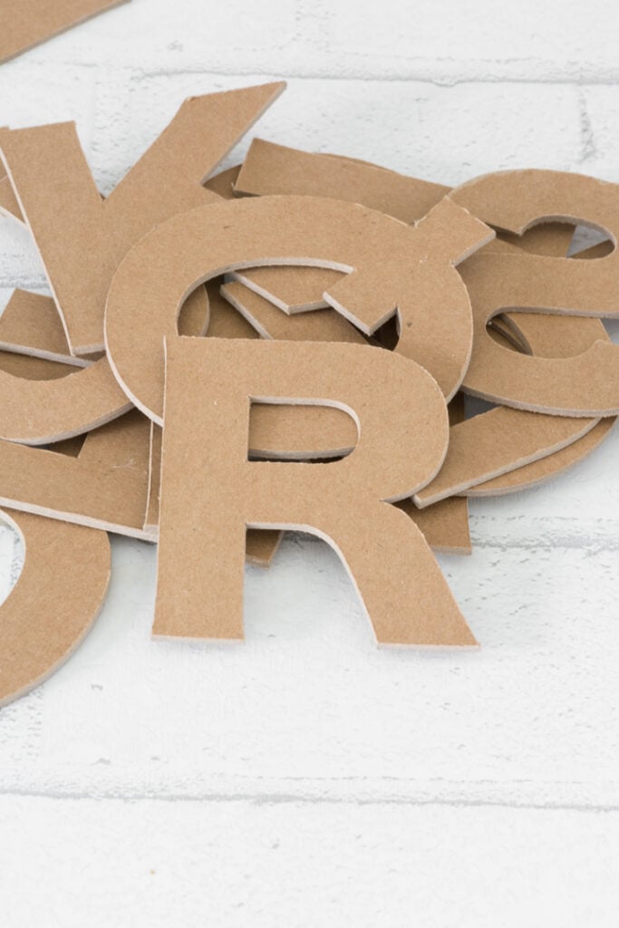 chipboard letters