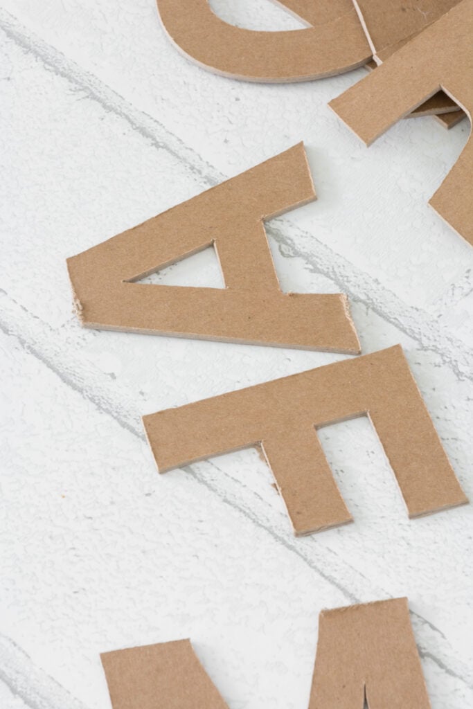 chipboard letters