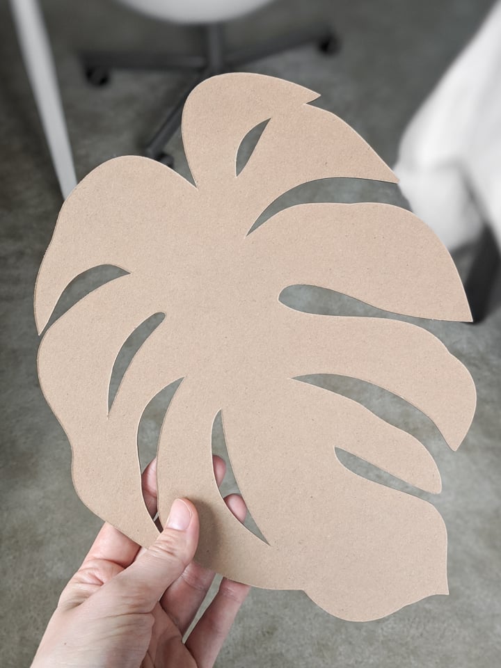 chipboard monstera leaf