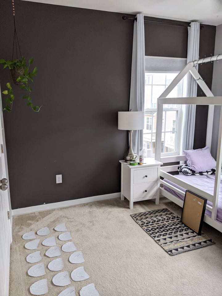 blank gray wall in a room