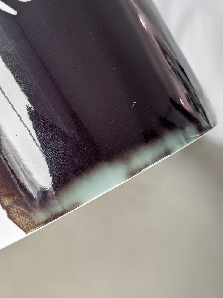 ghosting on an Infusible Ink Cricut mug