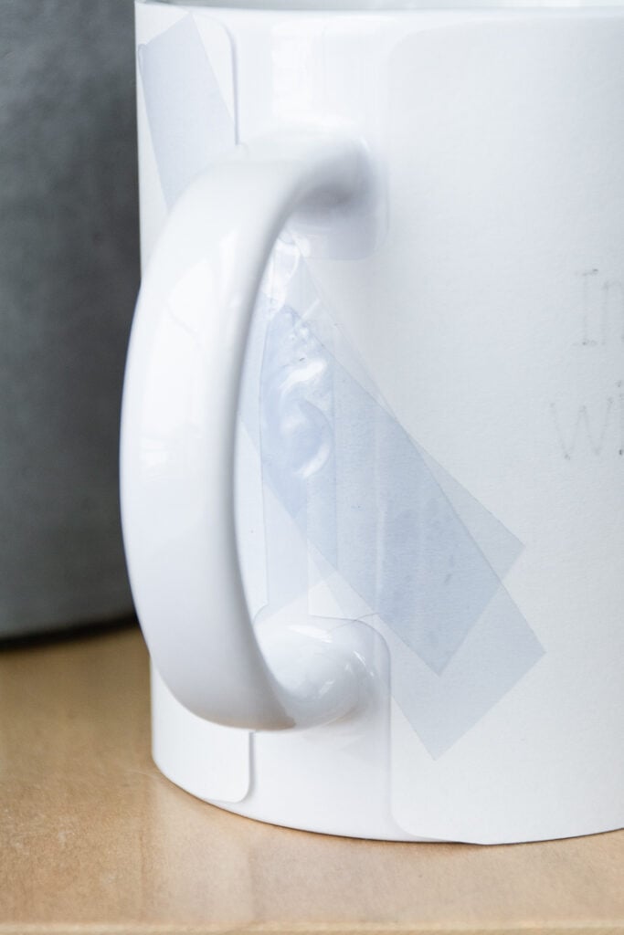 tape on a mug