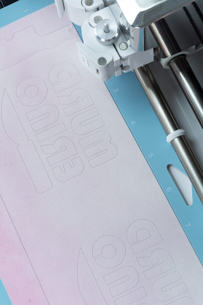 cutting a Cricut Infusible Ink transfer sheet