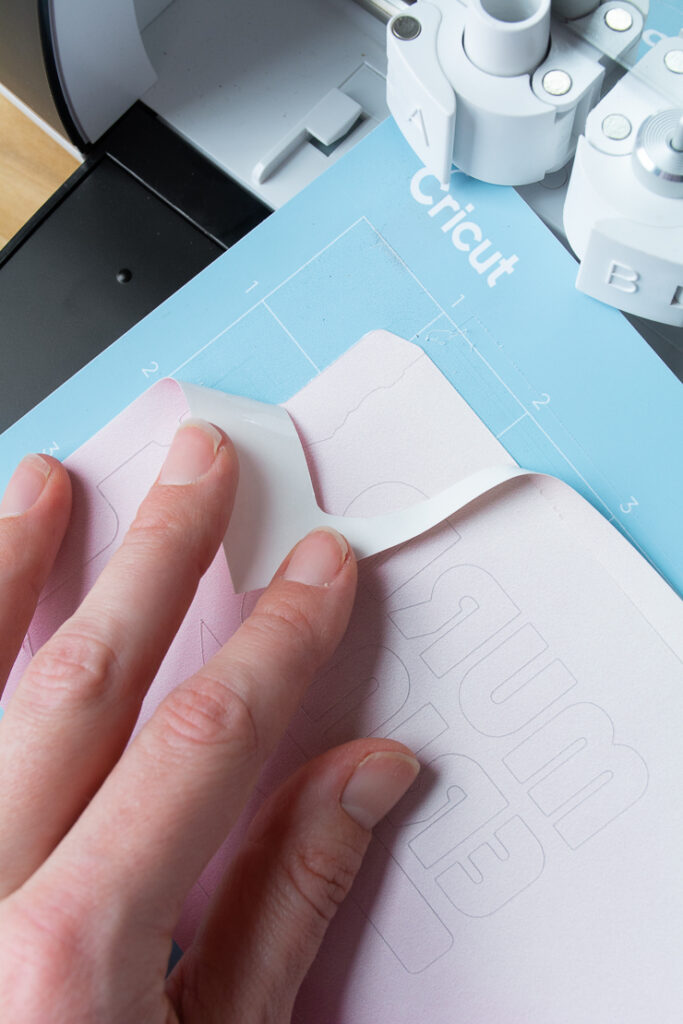 cutting a Cricut Infusible Ink transfer sheet