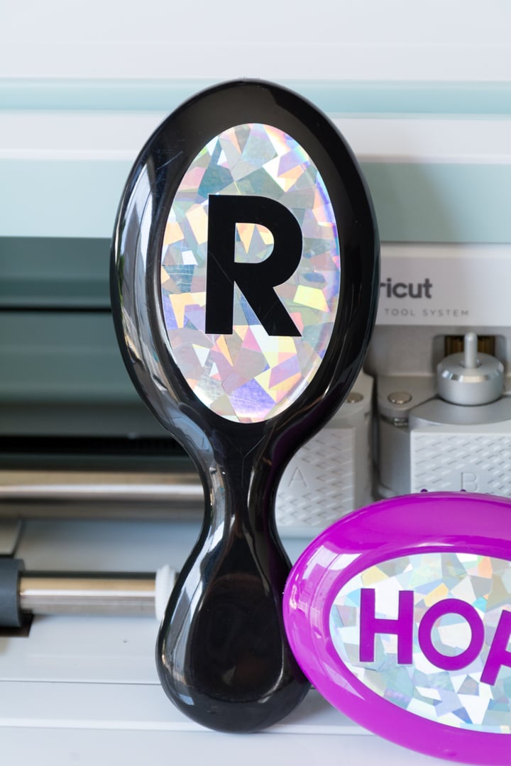 kids brushes personalized using a Cricut