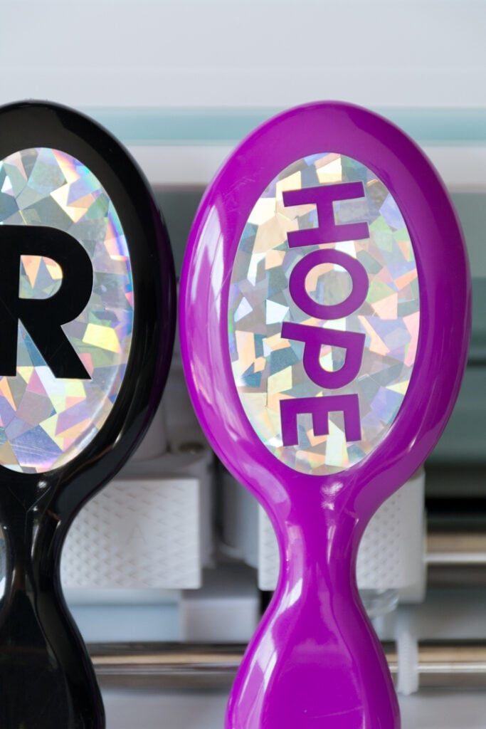 kids brushes personalized using a Cricut