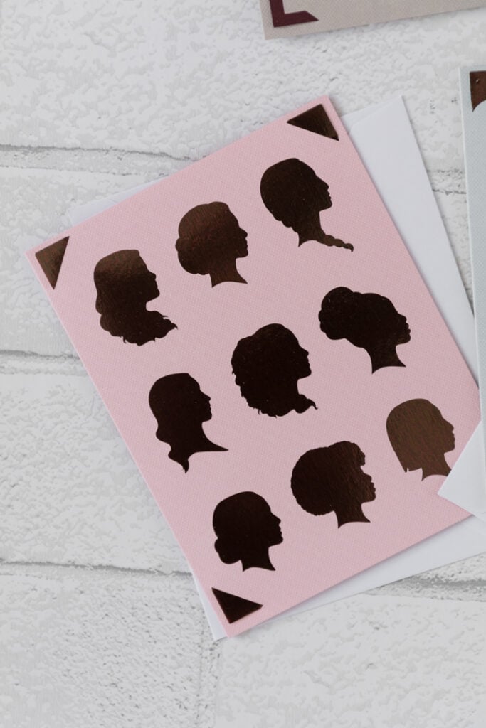 card made on a cricut joy