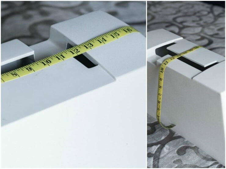 measuring a sewing machine cover