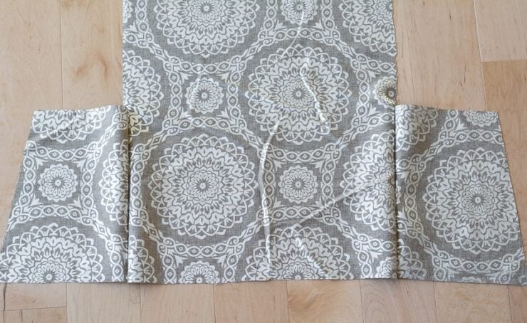 pinning pieces of fabric together
