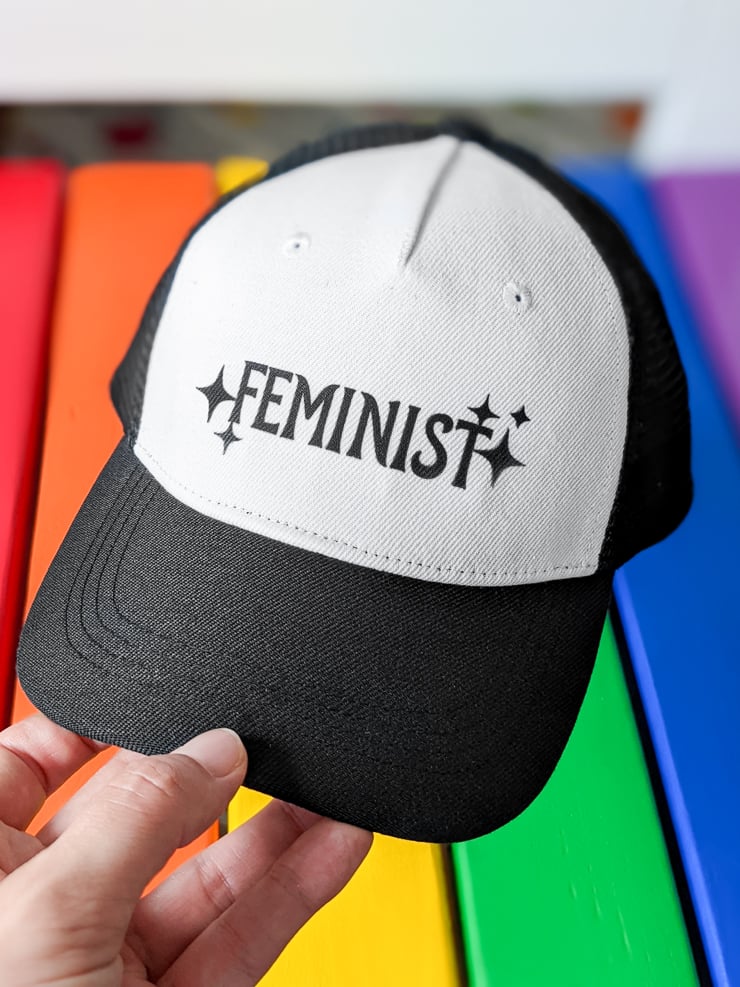 cricut hat customized with infusible ink