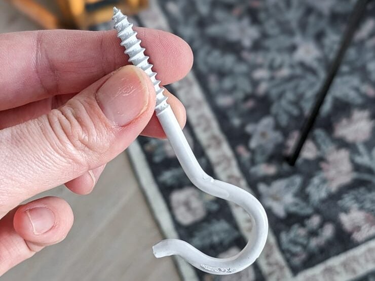 white screw hook