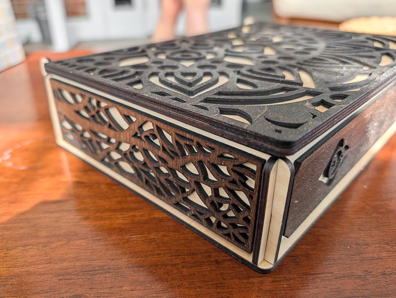 trinket box made using the xtool m2